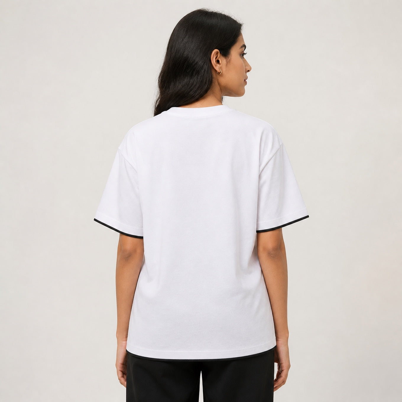 Cloud Bloom Tee - White Oversize Flower Print Tshirt